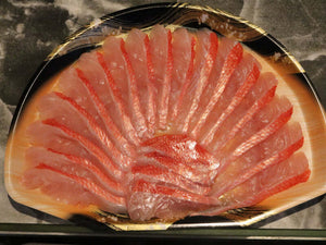 伊豆下田港産、金目鯛しゃぶしゃぶ、かぶと付き
